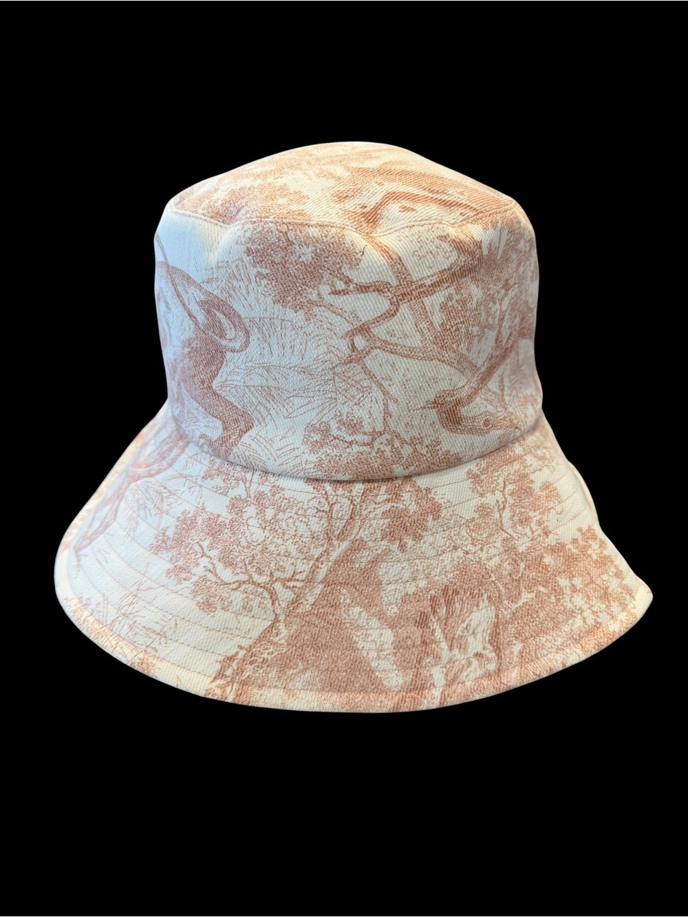 Dior Pink & Cream Lion Motif Bucket Hat - Picture 4 of 8